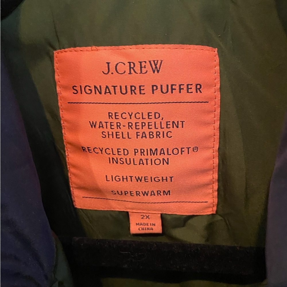 J.Crew Navy Signature Puffer Jacket - Picture 2 of 5
